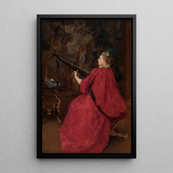 The Musician - Gustave Jean Jacquet — framed artwork on a wall