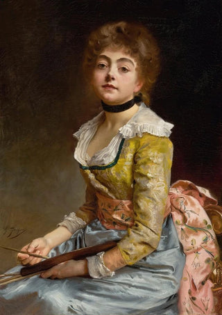 Gustave Jean Jacquet - Portrait Of An Artist.webp