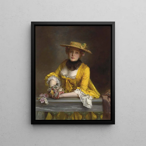 La robe jaune - Gustave Jean Jacquet — framed artwork on a wall