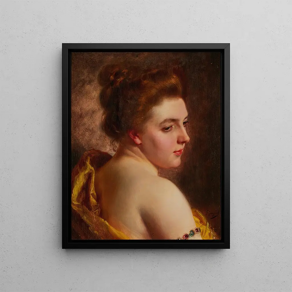 Shoulders White - Gustave Jean Jacquet — framed artwork on a wall