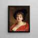 Woman in Red - Gustave Jean Jacquet — framed artwork on a wall