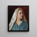 Woman with Coat - Gustave Jean Jacquet — framed artwork on a wall