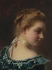 Young beauty in green dress - Gustave Jean Jacquet — artwork view