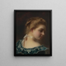 Young beauty in green dress - Gustave Jean Jacquet — framed artwork on a wall