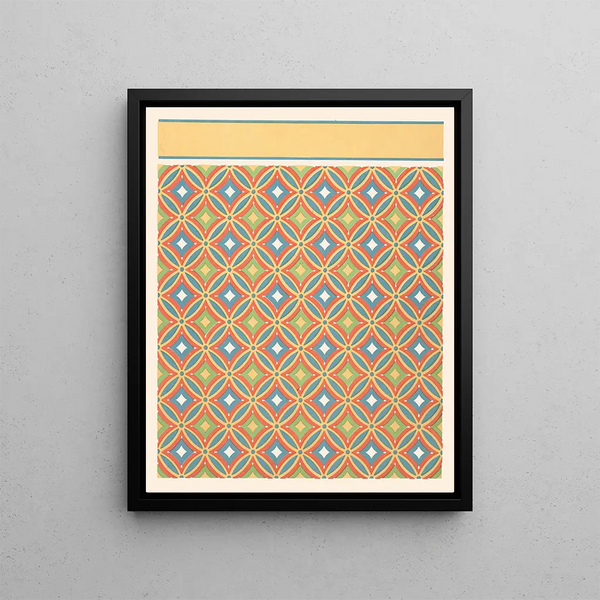 Ceiling painting of the Damenemhat tomb n 82 - Gustave Jaquier — framed artwork on a wall