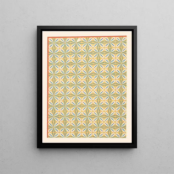 Ceiling painting of Hapousenb Tomb No. 67 - Gustave Jaquier — framed artwork on a wall