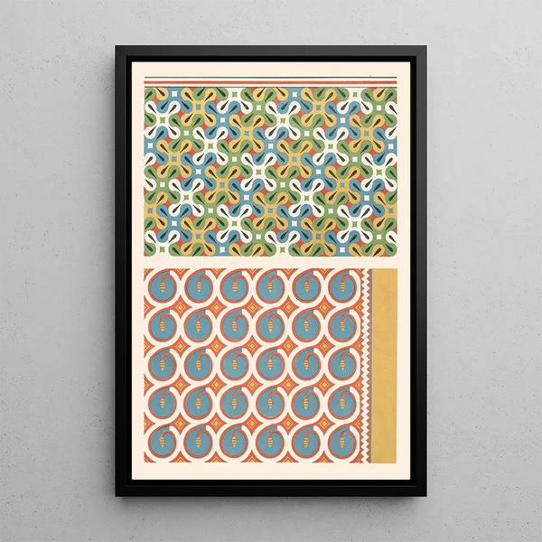 Ceiling of the Tomb of Amenemhat No. 82, Ceiling of the Tomb of Hapousenb No. 67 - Gustave Jaquier — framed artwork on a wall