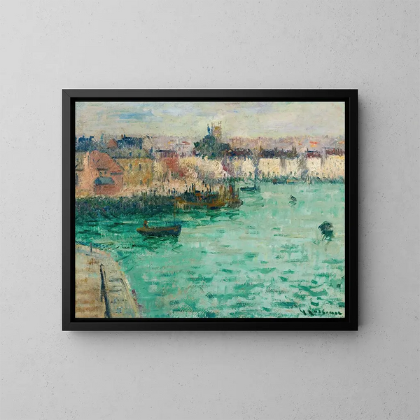 Avant-port de Dieppe - Gustave Loiseau — framed artwork on a wall
