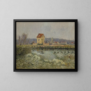 Barrage de Pontoise - Gustave Loiseau — framed artwork on a wall