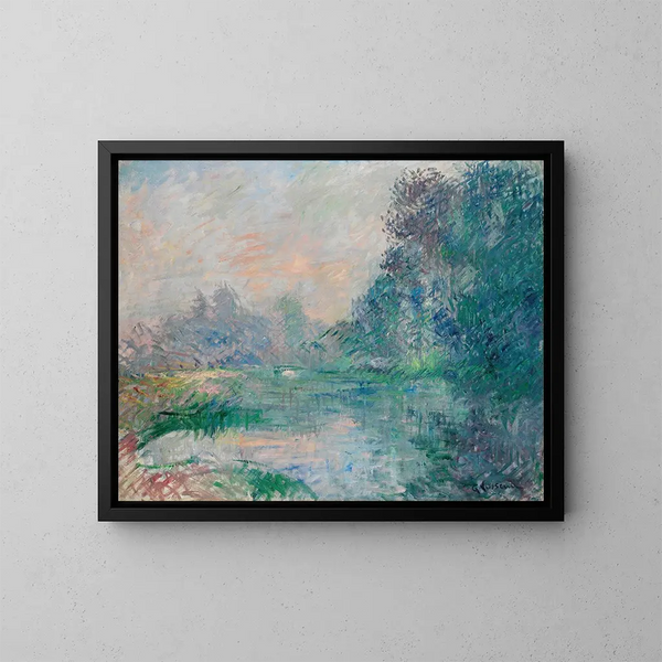 Bord de l'Eure, morning effect - Gustave Loiseau — framed artwork on a wall
