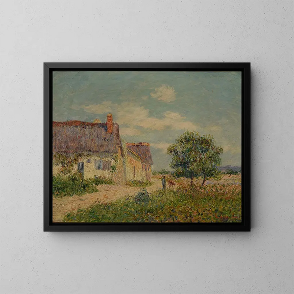 Cottage at Vandreuil - Gustave Loiseau — framed artwork on a wall