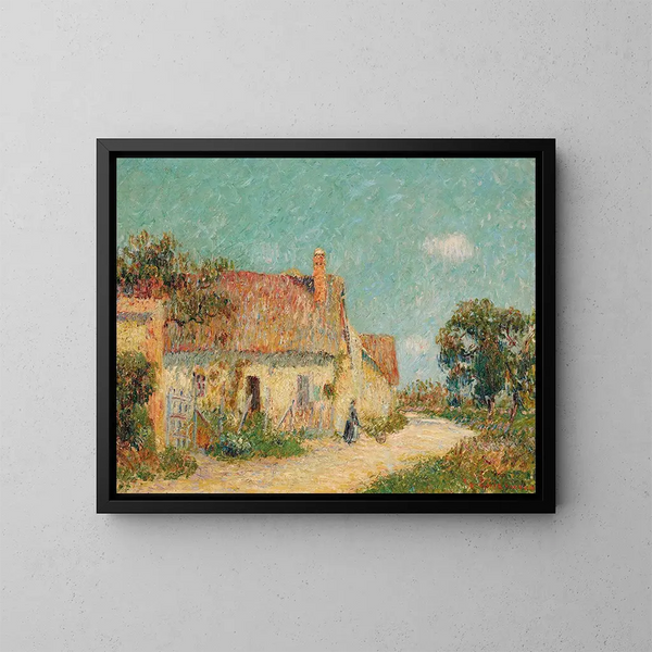 Cottage in Normandy - Gustave Loiseau — framed artwork on a wall