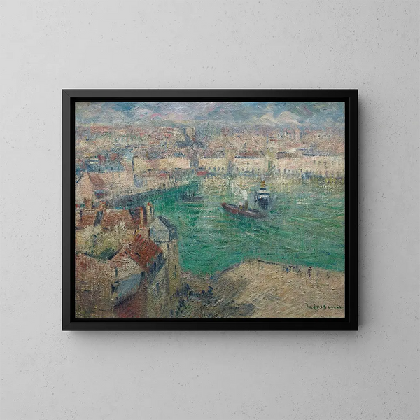 Dieppe - Gustave Loiseau — framed artwork on a wall