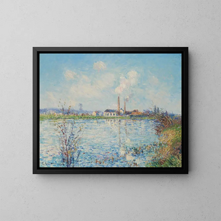 Fabrique des bords de l'Oise - Gustave Loiseau — framed artwork on a wall