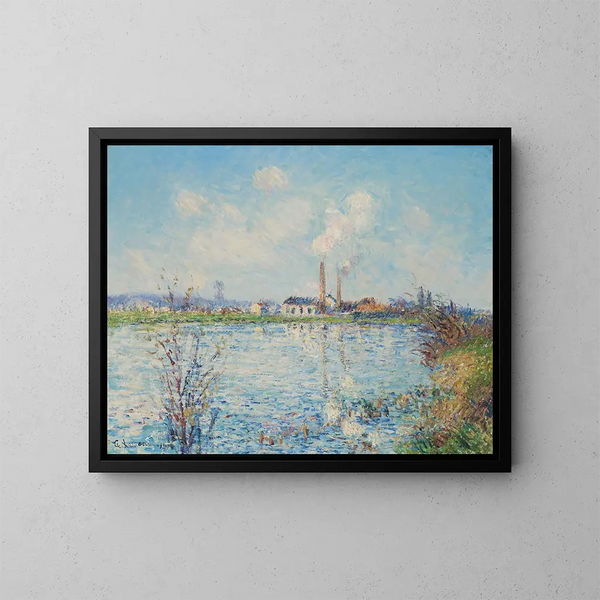 Fabrique des bords de l'Oise - Gustave Loiseau — framed artwork on a wall