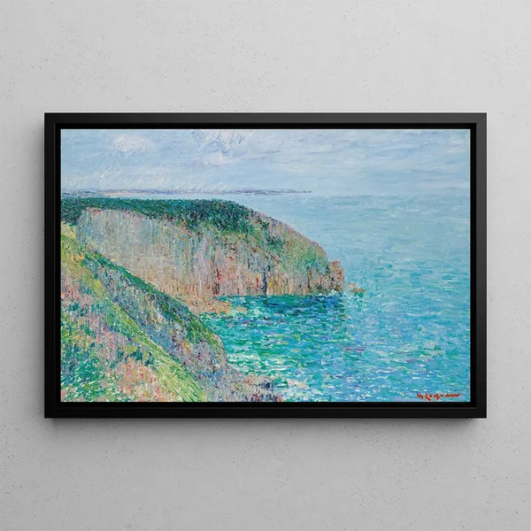 Cliffs - Gustave Loiseau — framed artwork on a wall