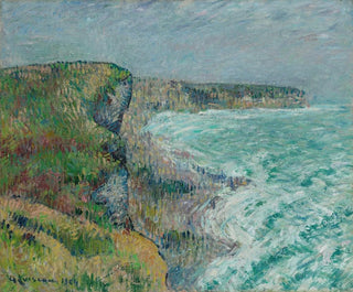 Cliffs of Yport in winter - Gustave Loiseau — artwork view