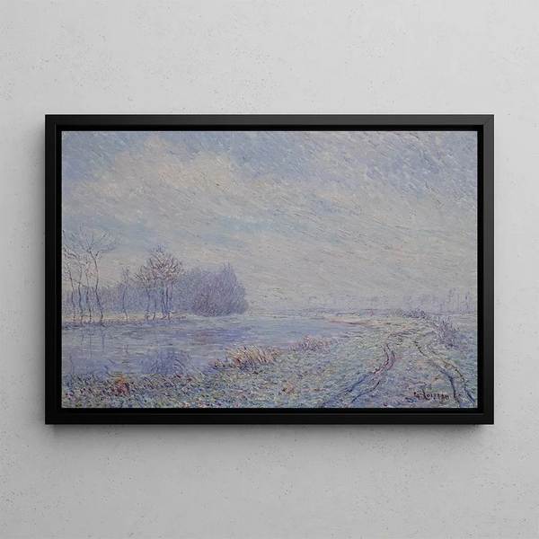 White Frost - Gustave Loiseau — framed artwork on a wall