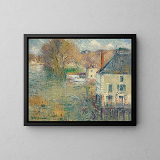 Flooding in Giverny - Gustave Loiseau — framed artwork on a wall