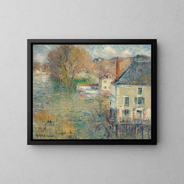 Flooding in Giverny - Gustave Loiseau — framed artwork on a wall