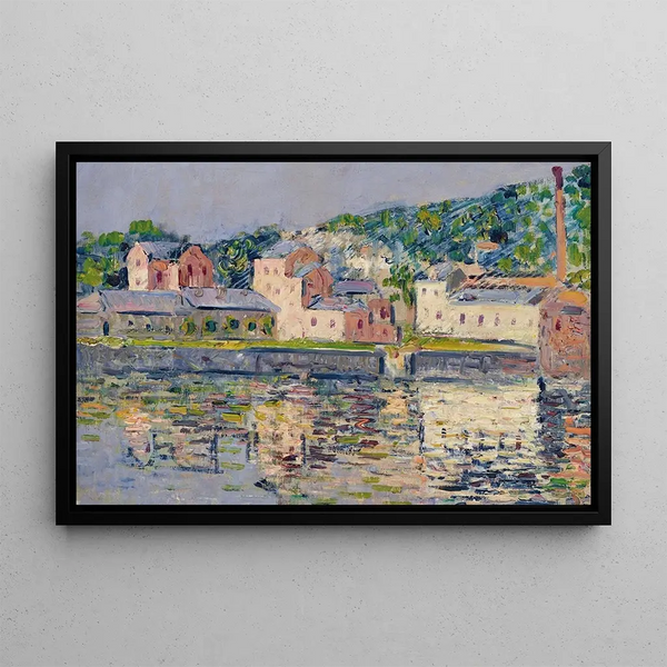 La Berge Pontoise - Gustave Loiseau — framed artwork on a wall