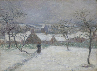 La Neige à Mortain, Manche - Gustave Loiseau — artwork view