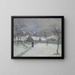 La Neige à Mortain, Manche - Gustave Loiseau — framed artwork on a wall