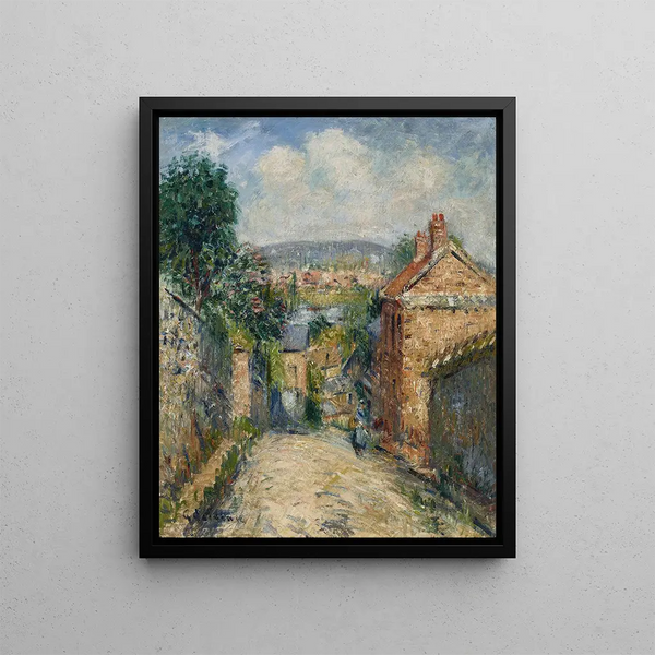 La rue Thuringe Bonsecours Rouen - Gustave Loiseau — framed artwork on a wall