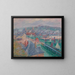 The Port of Fécamp, Normandy - Gustave Loiseau — framed artwork on a wall