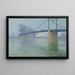 The suspension bridge of Triel - Gustave Loiseau — framed artwork on a wall