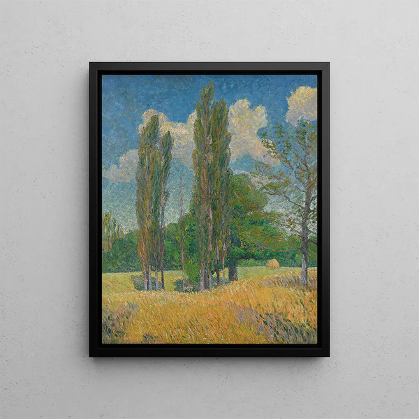 Les Peupliers - Gustave Loiseau — framed artwork on a wall
