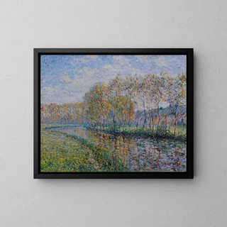 Les Rives de l'Eure le matin à Saint-Cyr-du-Vaudreuil - Gustave Loiseau — framed artwork on a wall