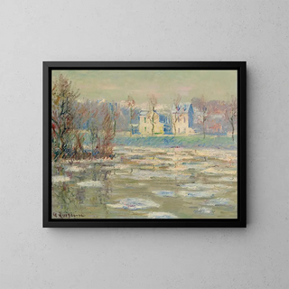 Loise en hiver - Gustave Loiseau — framed artwork on a wall