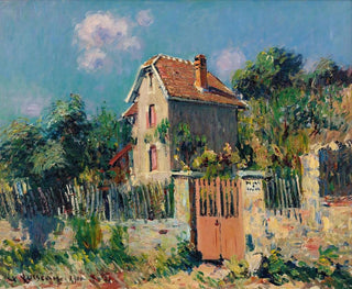 Maison La Grille Rose, environs de Pontoise - Gustave Loiseau — artwork view