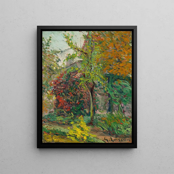 House in the Countryside - Gustave Loiseau — framed artwork on a wall