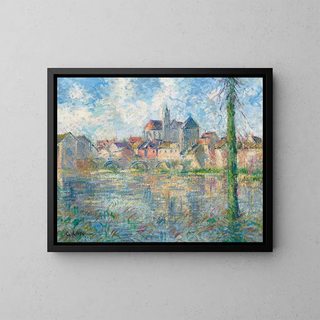 Moret-sur-Loing - Gustave Loiseau — framed artwork on a wall