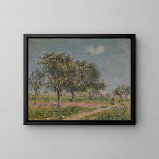 Pommiers en fleurs en Normandie - Gustave Loiseau — framed artwork on a wall
