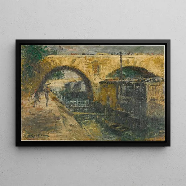 Pont Marie, Paris - Gustave Loiseau — framed artwork on a wall