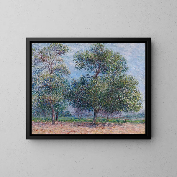 Spring, flowering apple trees - Gustave Loiseau — framed artwork on a wall
