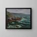 Rochers surplombant la mer en Bretagne - Gustave Loiseau — framed artwork on a wall