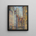 Rouen Street with the Church - Gustave Loiseau — framed artwork on a wall