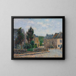 Rue Saint-Lunaire - Gustave Loiseau — framed artwork on a wall