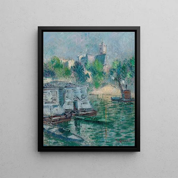 Saint-Gervais Paris - Gustave Loiseau — framed artwork on a wall
