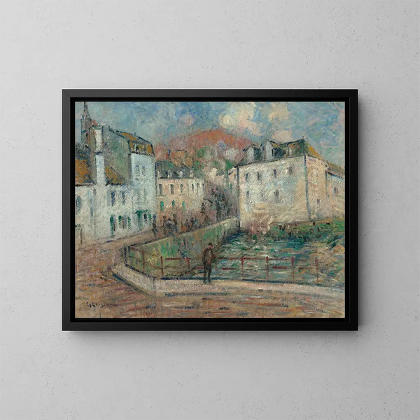 View of Pont-Aven - Gustave Loiseau — framed artwork on a wall