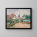 View of Saint-Cyr-du-Vaudreuil, Eure - Gustave Loiseau — framed artwork on a wall