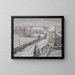 Vue de Triel sous la neige - Gustave Loiseau — framed artwork on a wall
