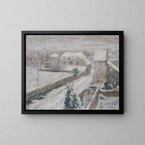 Vue de Triel sous la neige - Gustave Loiseau — framed artwork on a wall