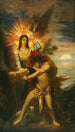 Jacob and the Angel - Gustave Moreau — artwork view