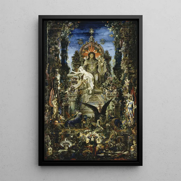 Jupiter and Semele - Gustave Moreau — framed artwork on a wall