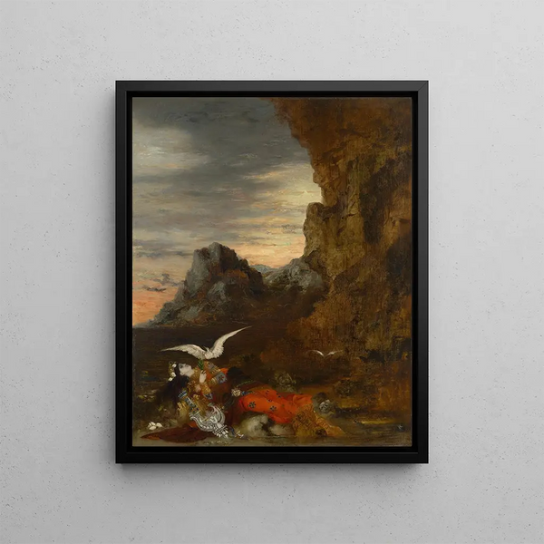 La mort de Sapho - Gustave Moreau — framed artwork on a wall